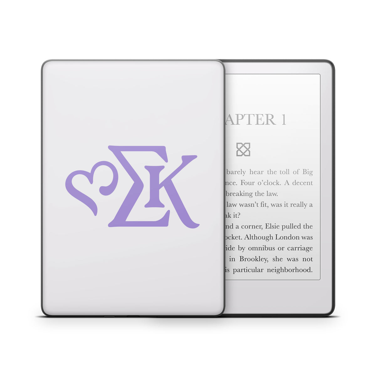 Sigma Kappa Greek Letters Legacy Lavender on Dove Love - Amazon Kindle Skin
