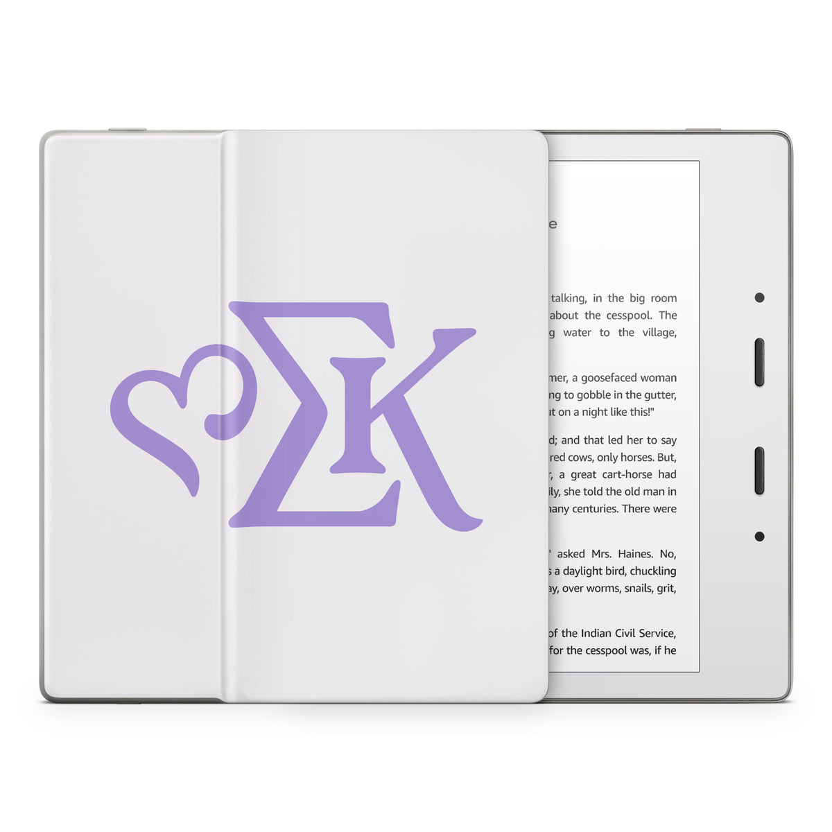 Sigma Kappa Greek Letters Legacy Lavender on Dove Love - Amazon Kindle Skin
