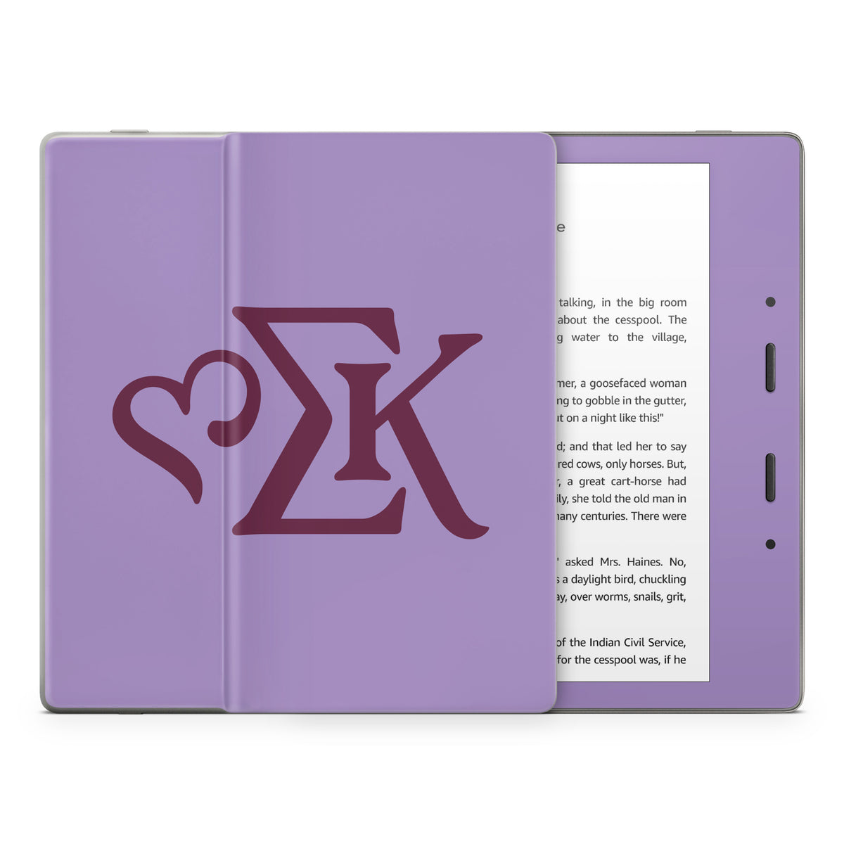 Sigma Kappa Greek Letters Mary Maroon on Legacy Lavender - Amazon Kindle Skin