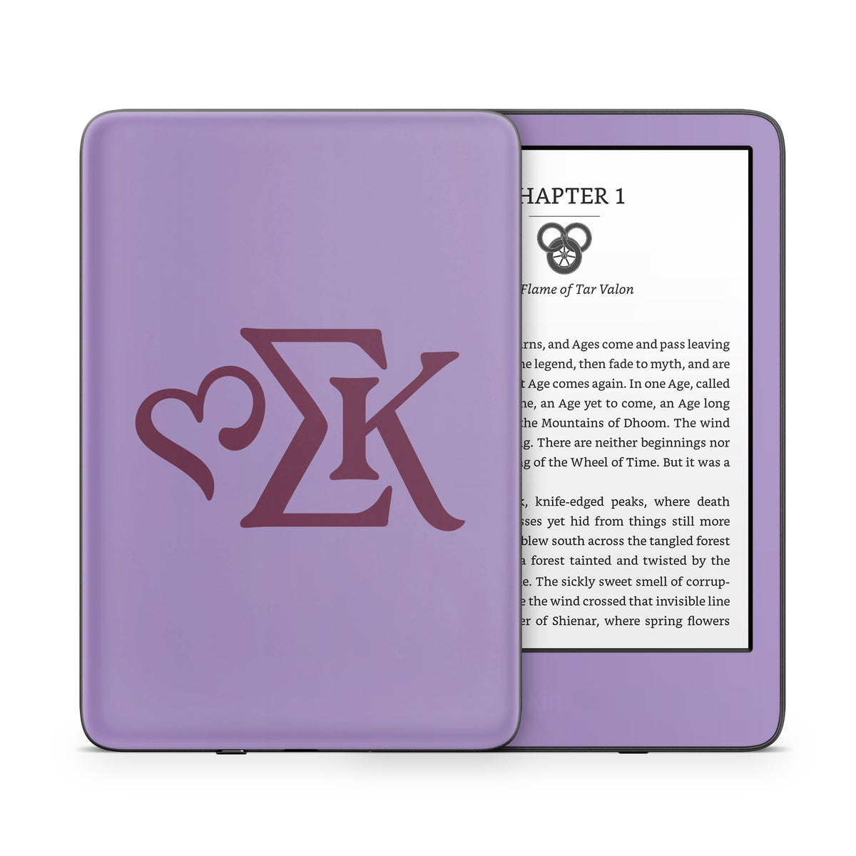 Sigma Kappa Greek Letters Mary Maroon on Legacy Lavender - Amazon Kindle Skin