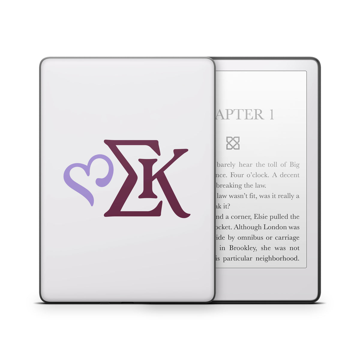 Sigma Kappa Greek Letters Two Color on Dove Love - Amazon Kindle Skin