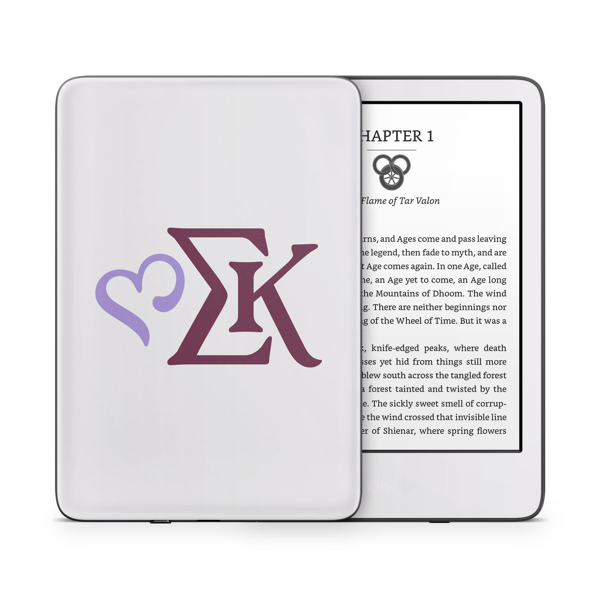 Sigma Kappa Greek Letters Two Color on Dove Love - Amazon Kindle Skin