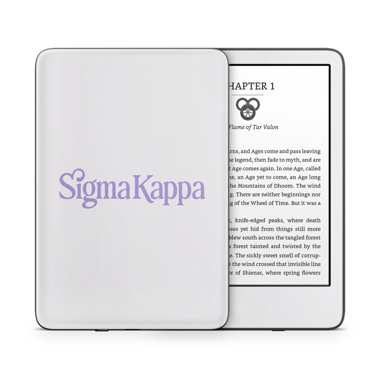 Sigma Kappa Primary Logo Legacy Lavender on Dove Love - Amazon Kindle Skin
