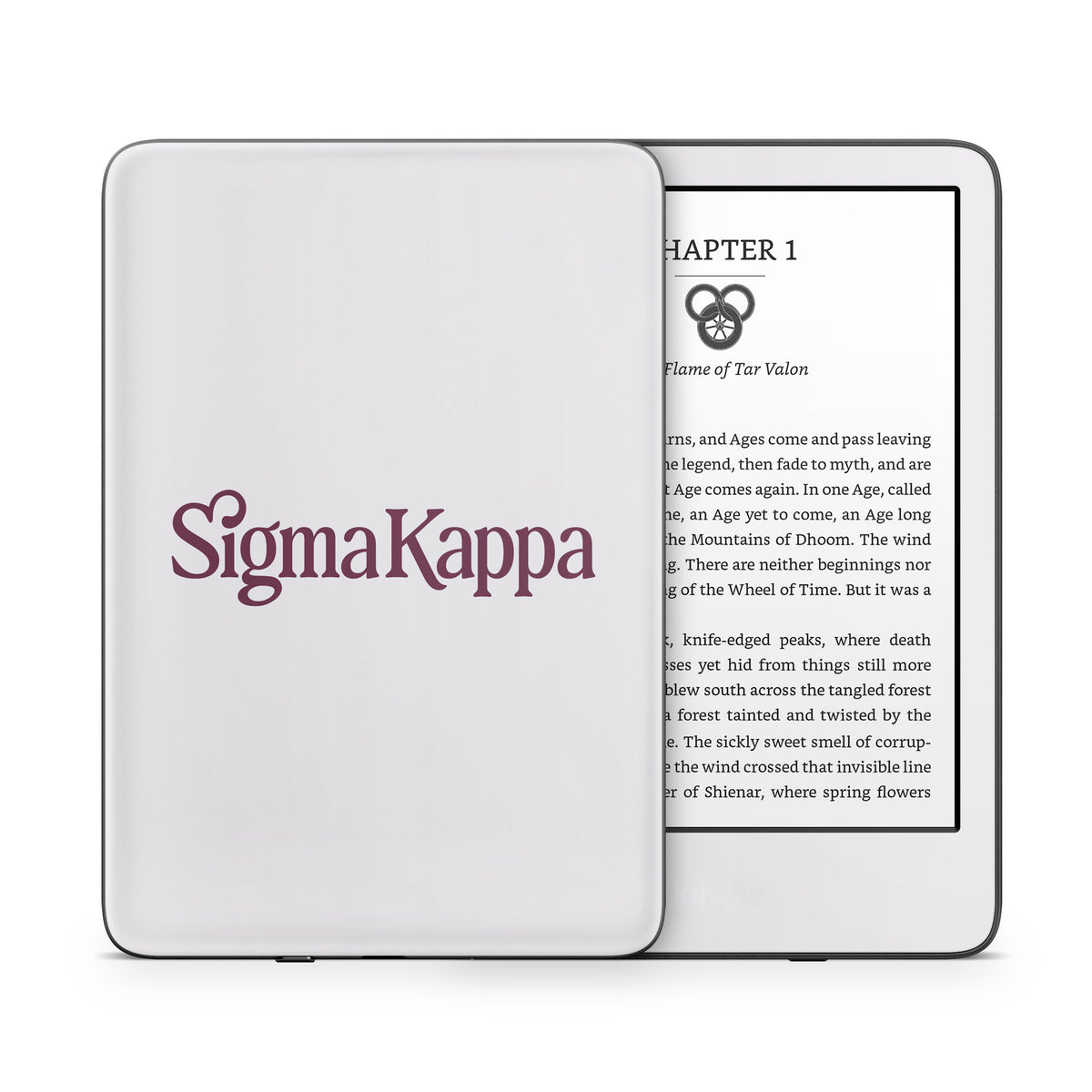 Sigma Kappa Primary Logo Mary Maroon on Dove Love - Amazon Kindle Skin