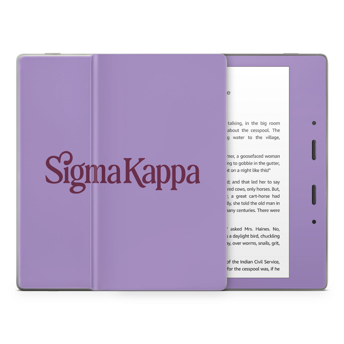 Sigma Kappa Primary Logo Mary Maroon on Legacy Lavender - Amazon Kindle Skin