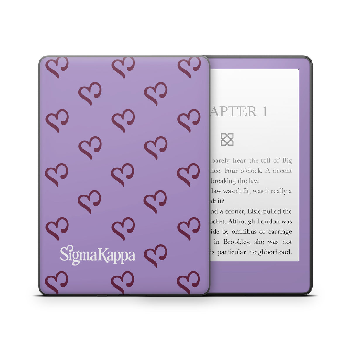 Sigma Kappa Hearts Pattern - Amazon Kindle Skin