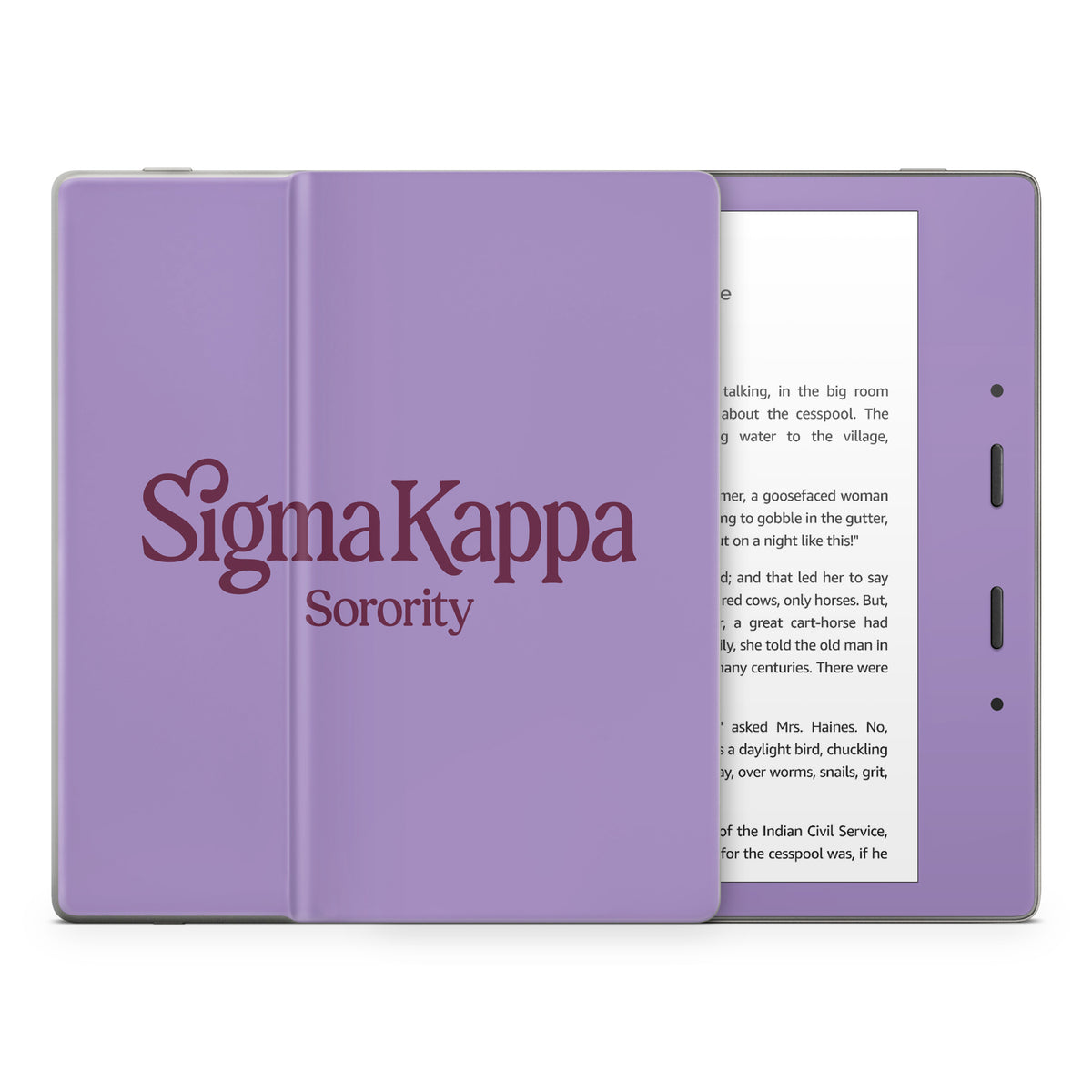 Sigma Kappa Sorority Logo Mary Maroon on Legacy Lavender - Amazon Kindle Skin