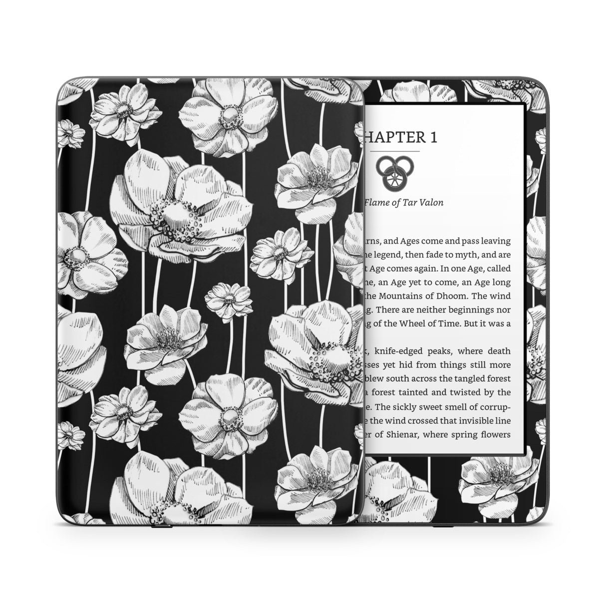 Striped Blooms - Amazon Kindle Skin