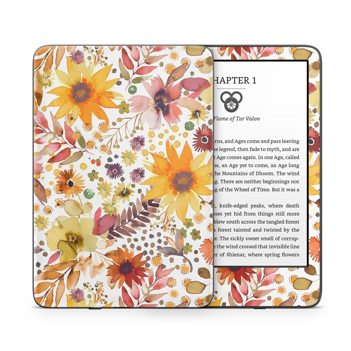 Summer Watercolor Sunflowers - Amazon Kindle Skin