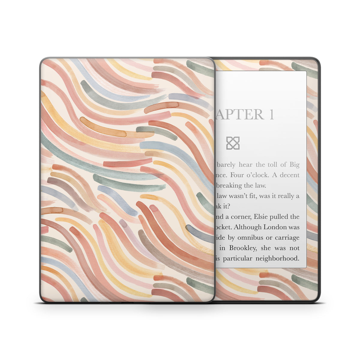 Terracotta Brushstroke Waves - Amazon Kindle Skin