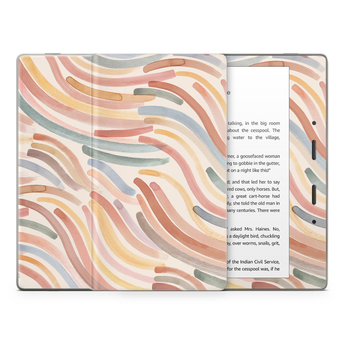 Terracotta Brushstroke Waves - Amazon Kindle Skin