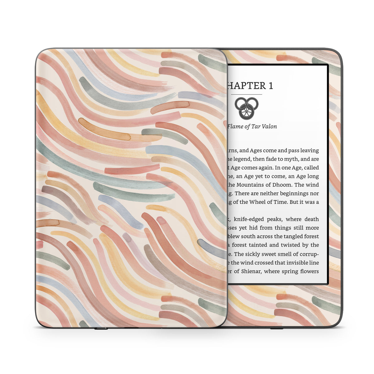 Terracotta Brushstroke Waves - Amazon Kindle Skin