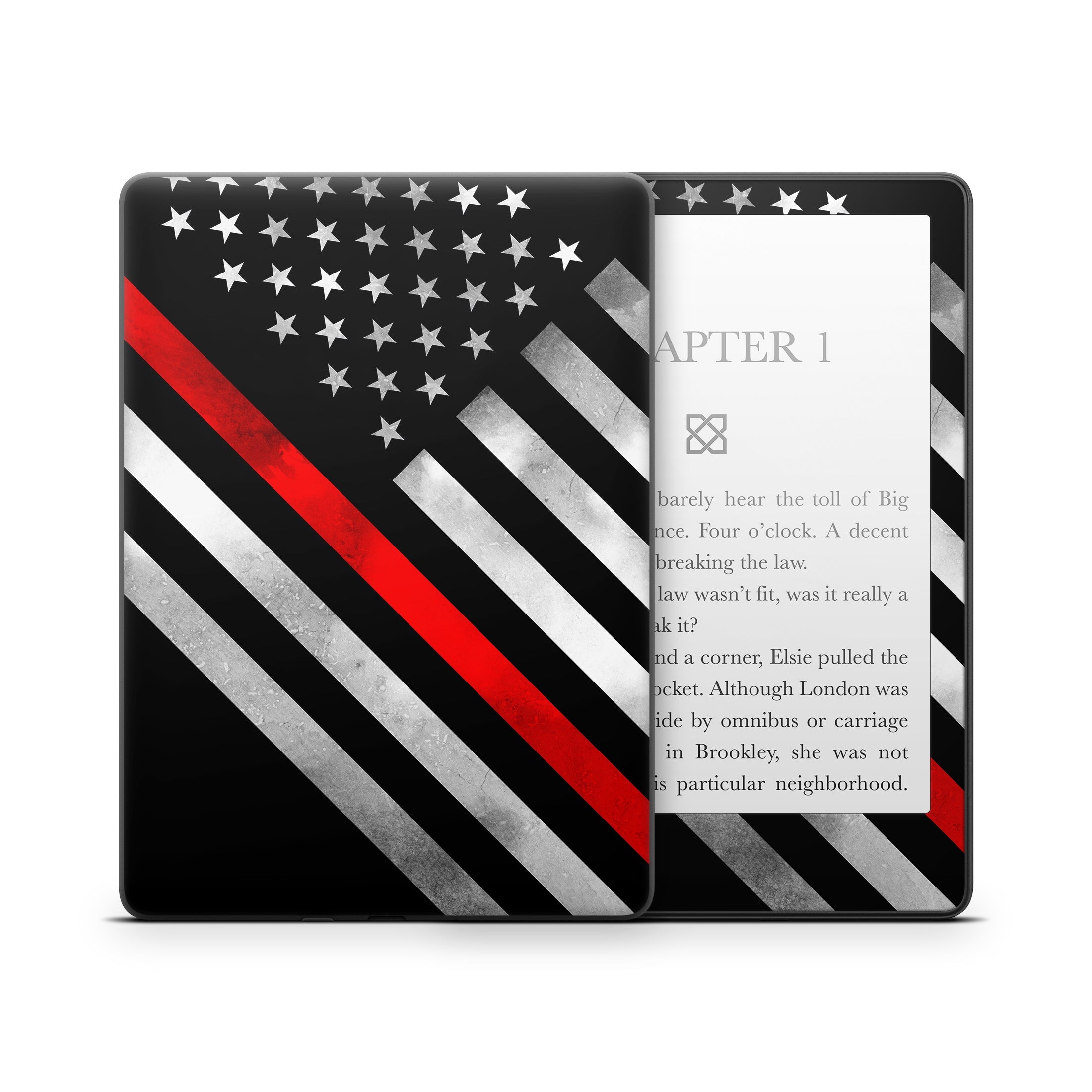 Thin Red Line Hero - Amazon Kindle Skin
