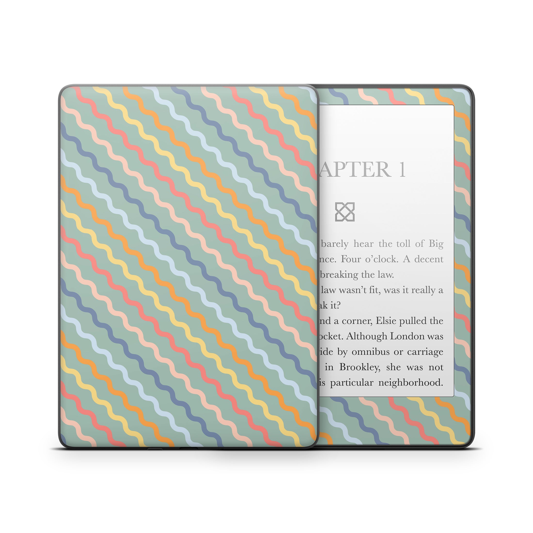 Wavy Diagonal Lines - Amazon Kindle Skin