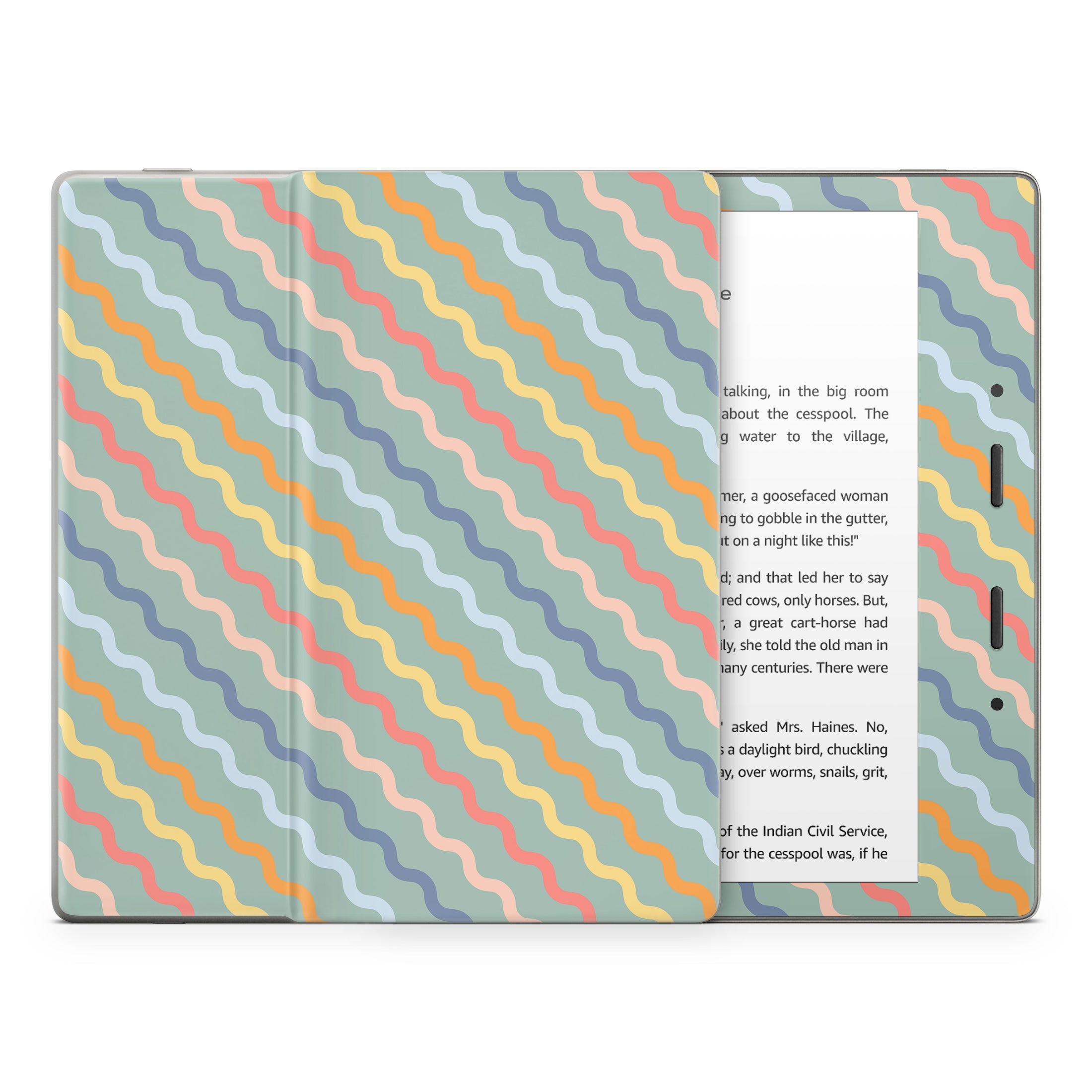 Wavy Diagonal Lines - Amazon Kindle Skin