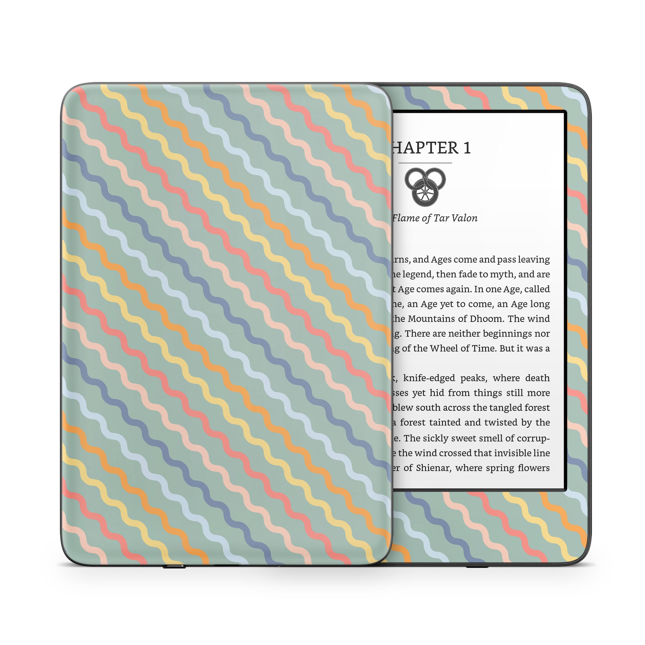 Wavy Diagonal Lines - Amazon Kindle Skin