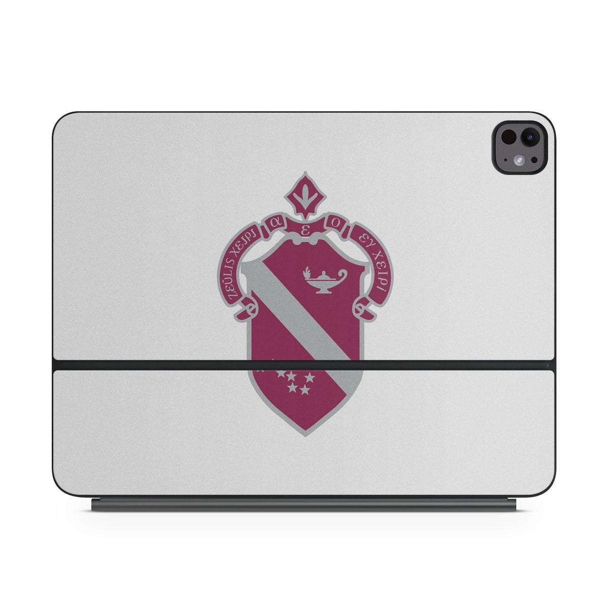 Alpha Phi Crest Silver - Apple Magic Keyboard for iPad Skin