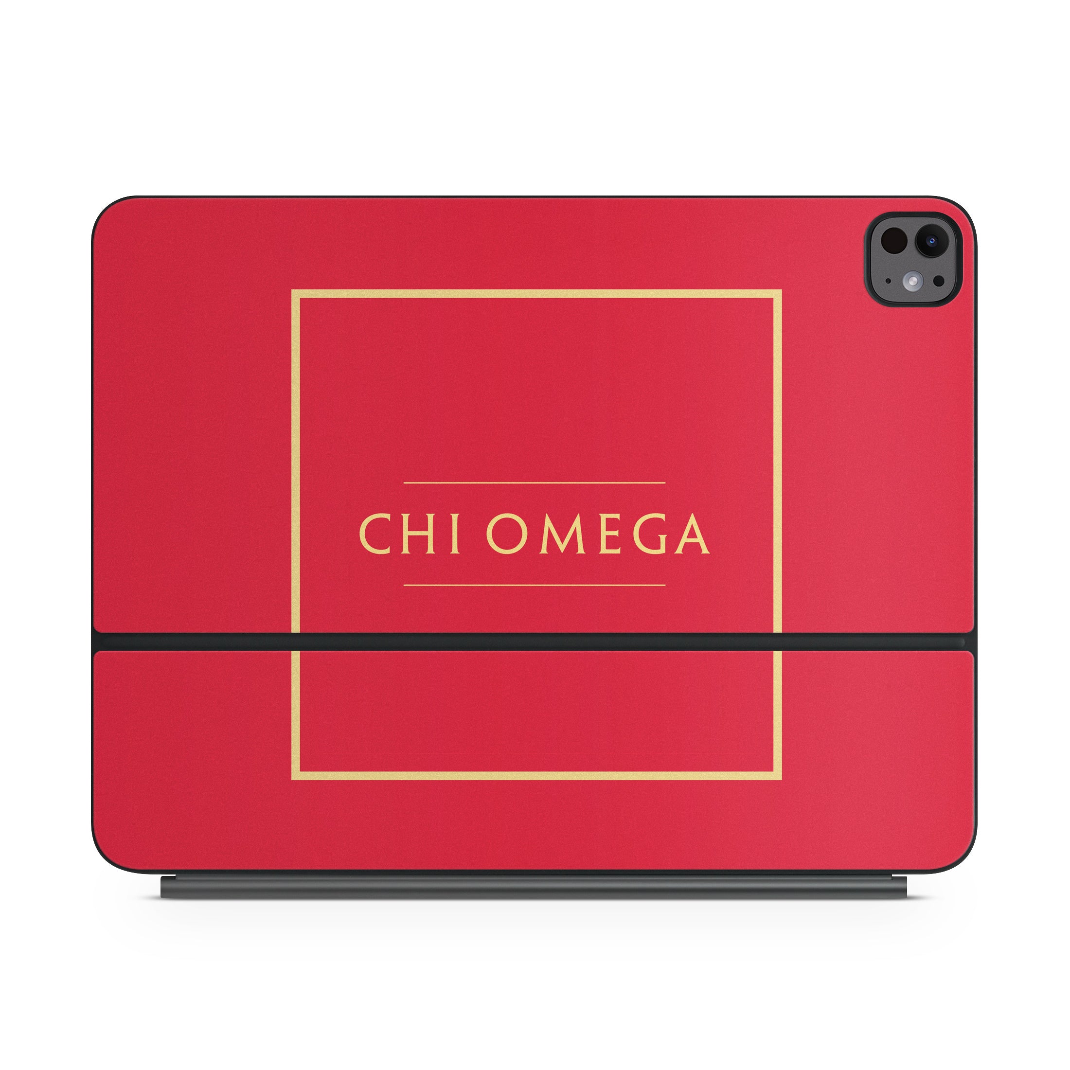 Chi Omega Cardinal with Border - Apple Magic Keyboard for iPad Skin