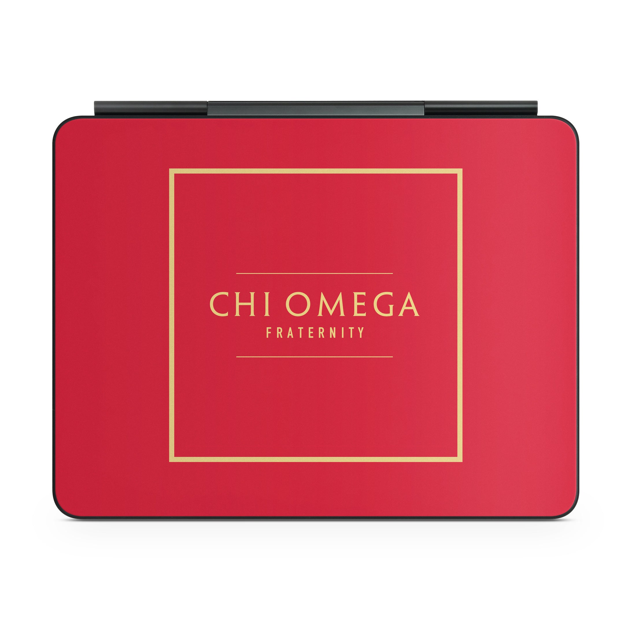 Chi Omega Fraternity Cardinal with Border - Apple Magic Keyboard for iPad Skin
