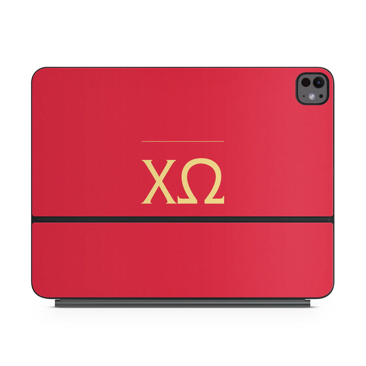 Chi Omega Letters Cardinal - Apple Magic Keyboard for iPad Skin