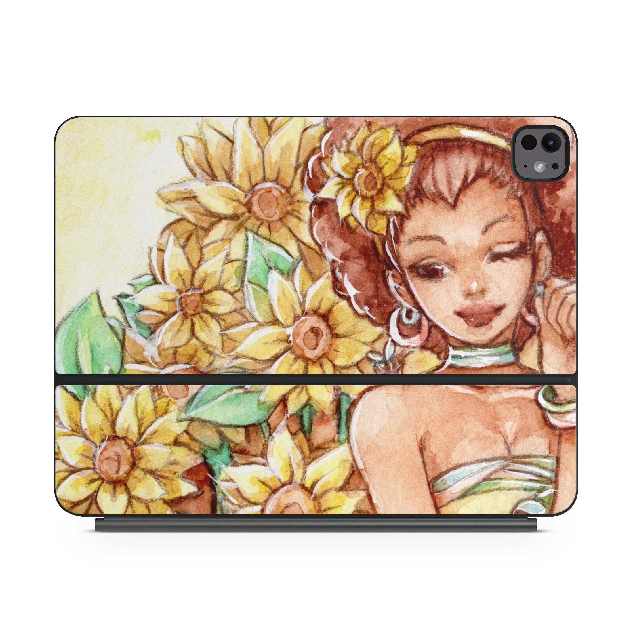 Lady Sunflower - Apple Magic Keyboard for iPad Skin