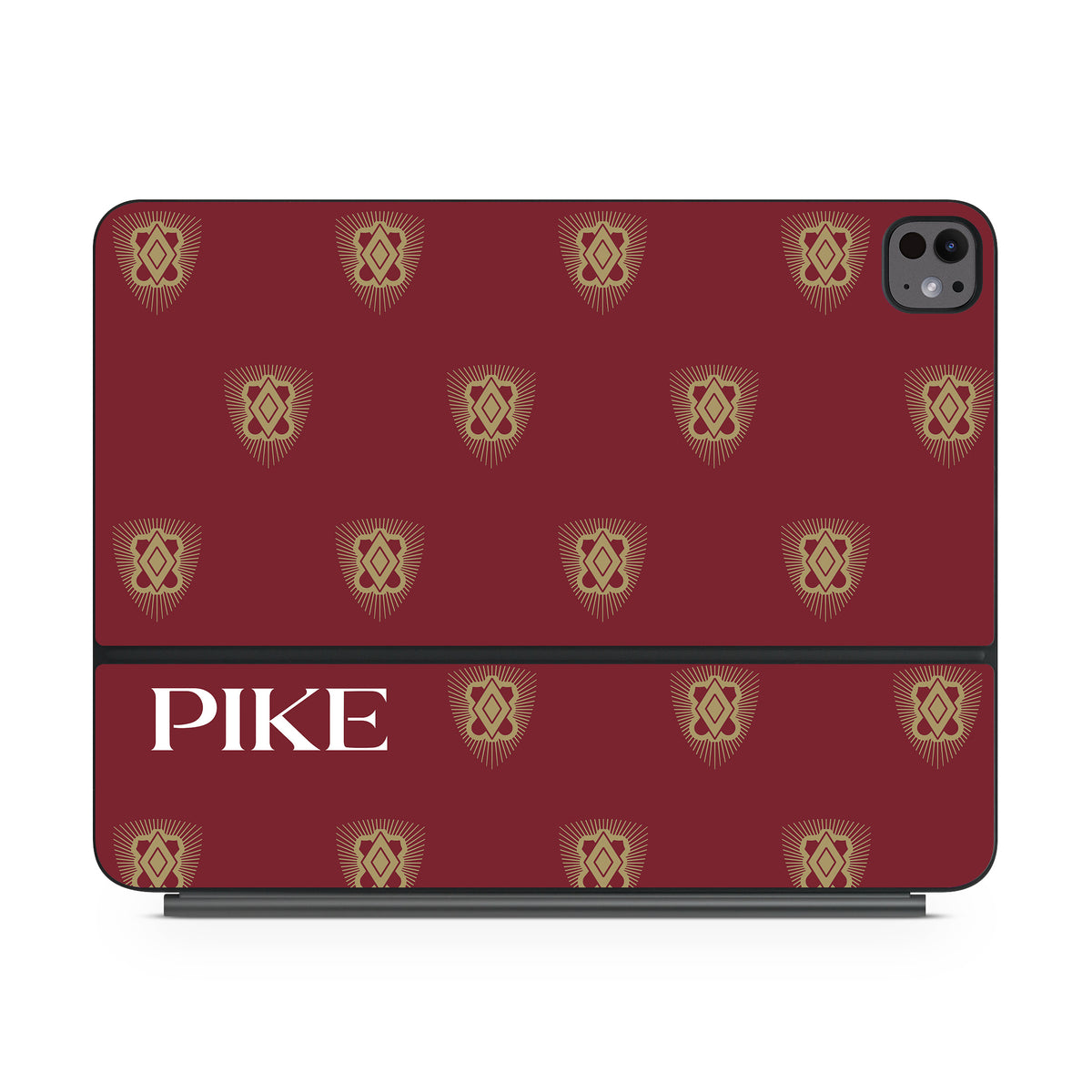 Pi Kappa Alpha PIKE Shield Pattern Garnet - Apple Magic Keyboard for iPad Skin