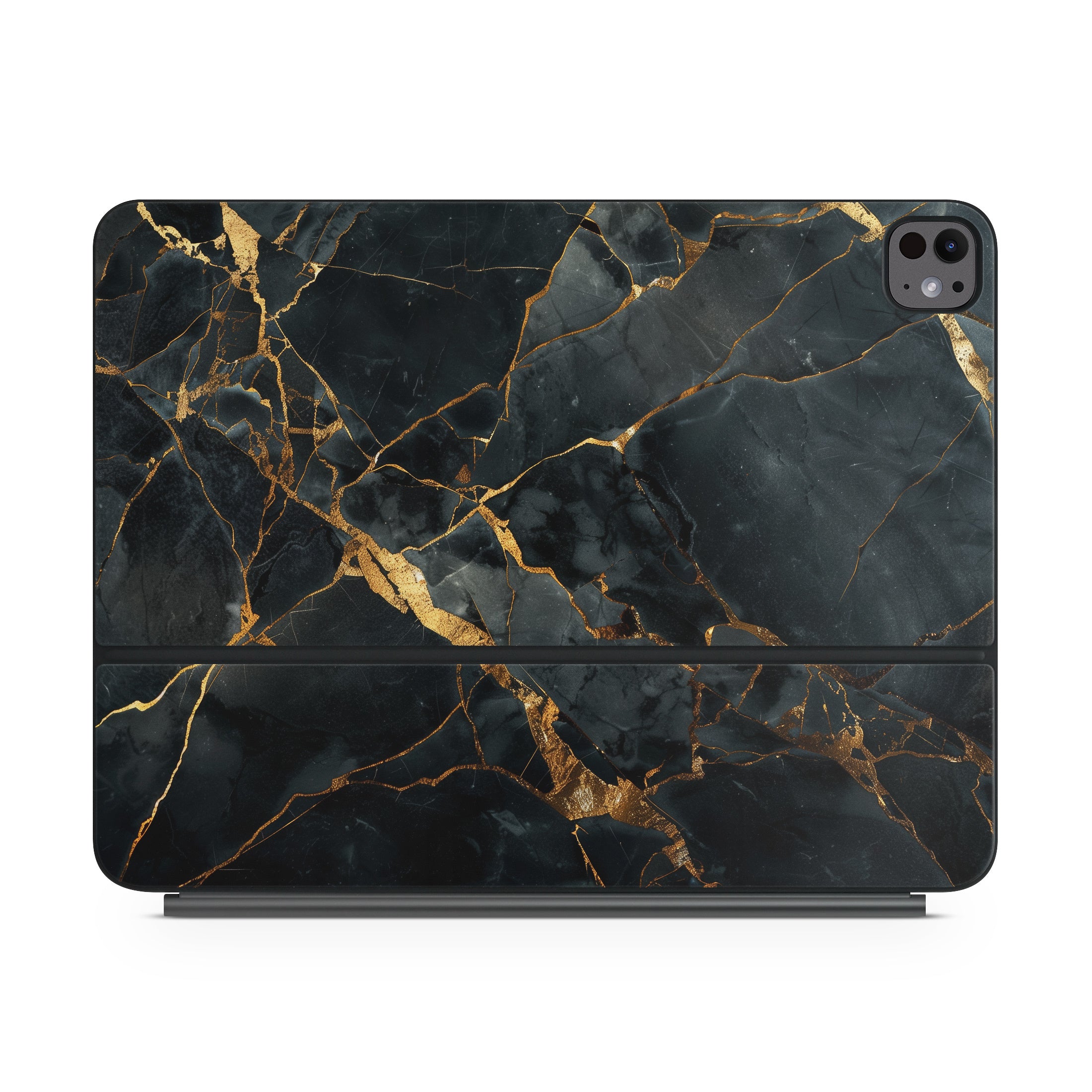 Repaired Black Marble - Apple Magic Keyboard for iPad Skin