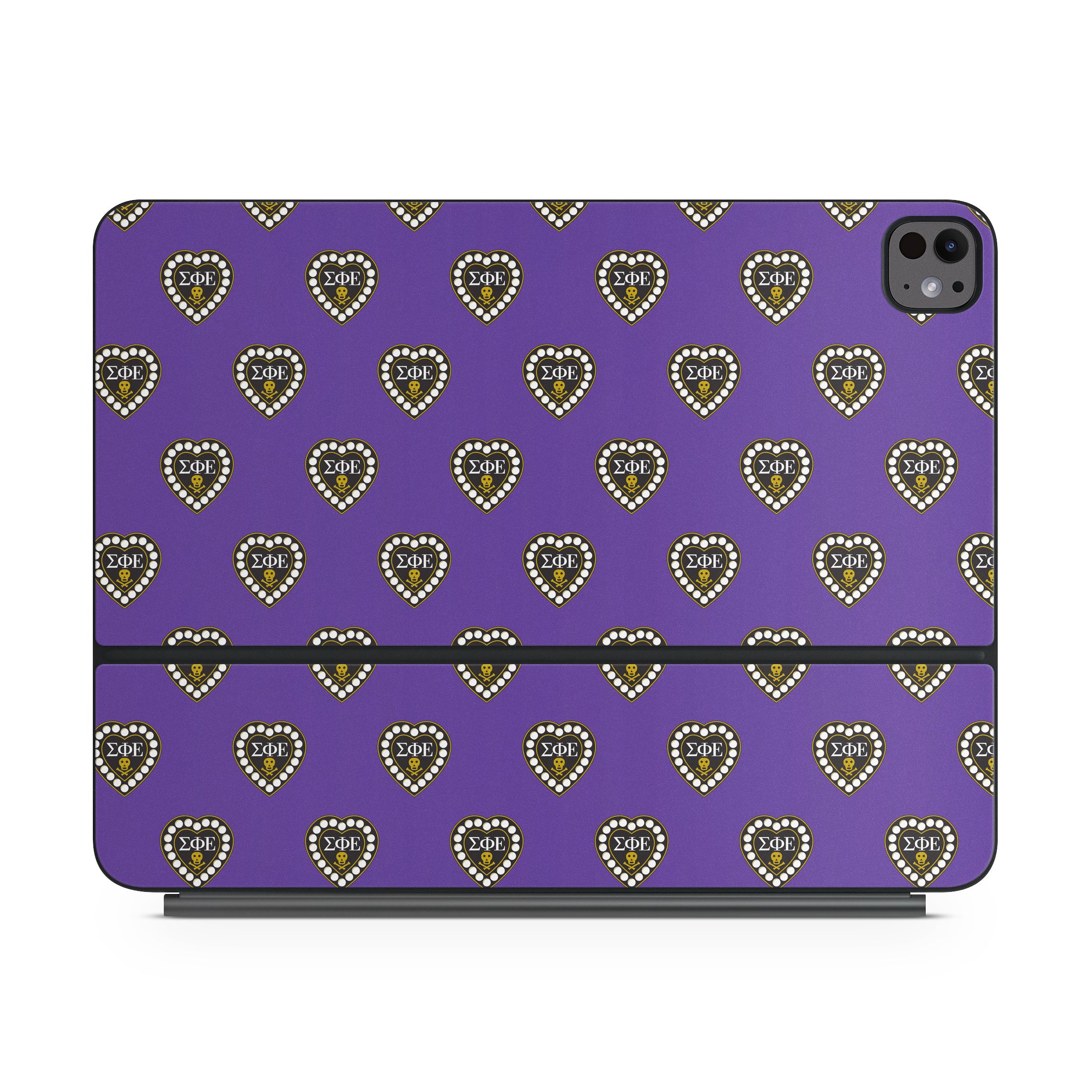 Sigma Phi Epsilon Badge Pattern Purple - Apple Magic Keyboard for iPad Skin