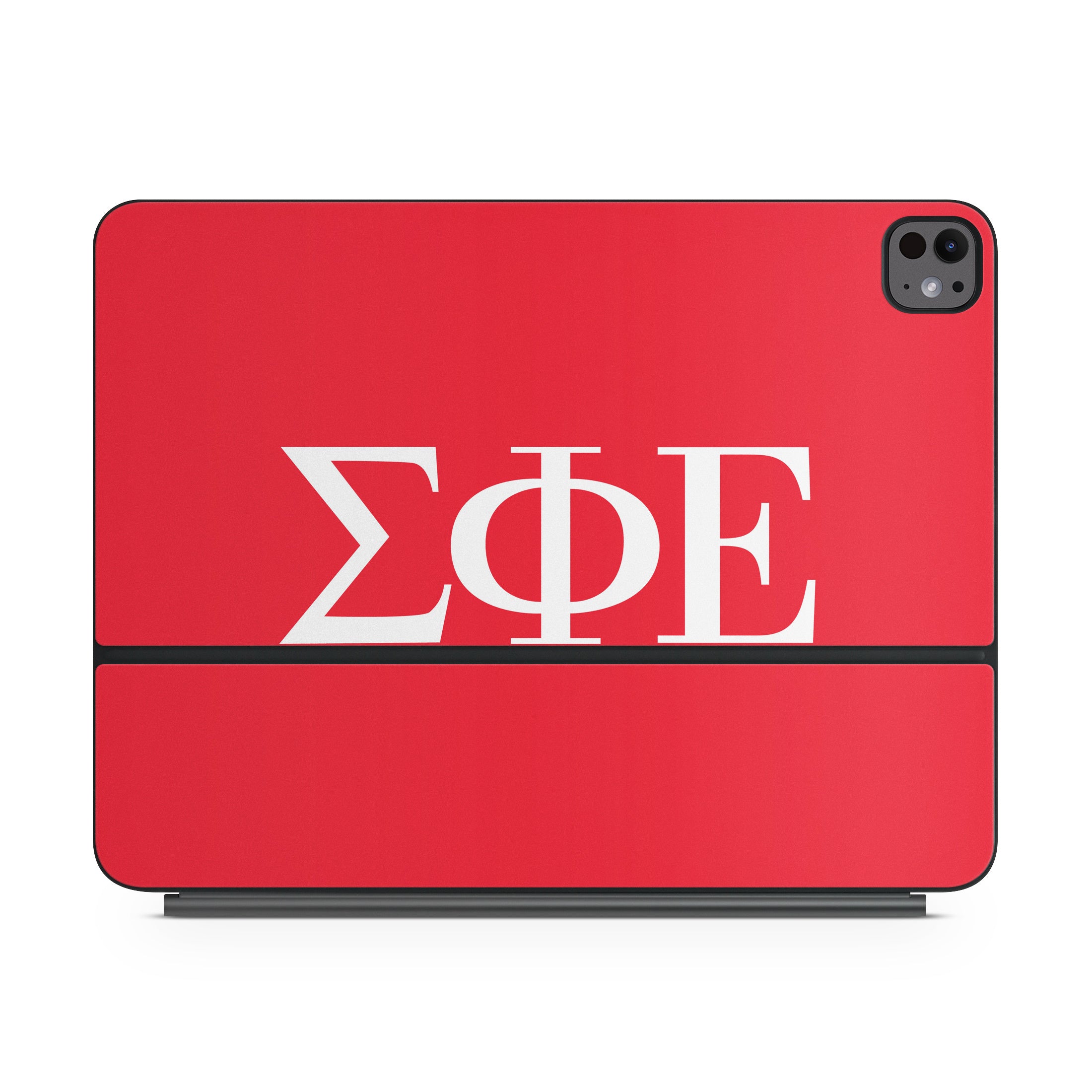 Sigma Phi Epsilon Greek Letters Red - Apple Magic Keyboard for iPad Skin