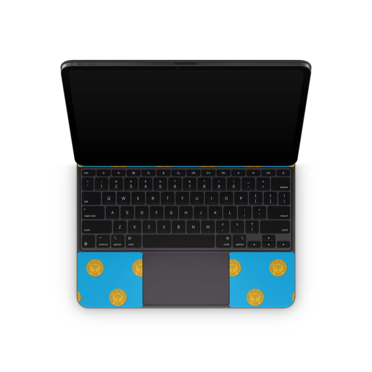 Sigma Chi Seal Pattern with Letters Blue - Apple Magic Keyboard for iPad Skin