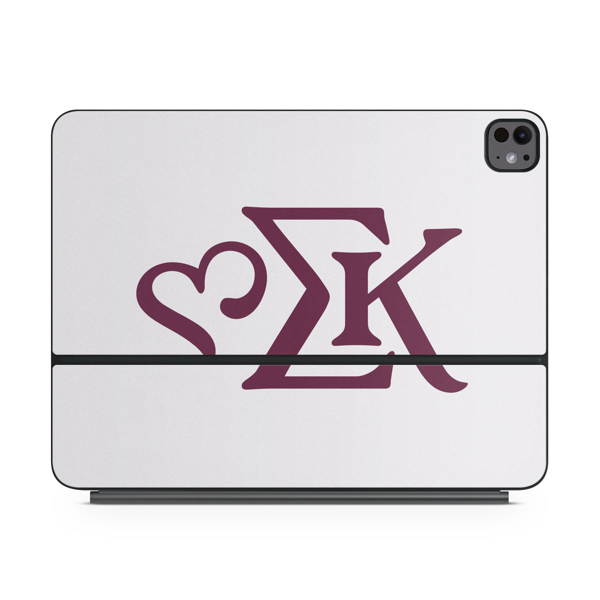Sigma Kappa Greek Letters Mary Maroon on Dove Love - Apple Magic Keyboard for iPad Skin