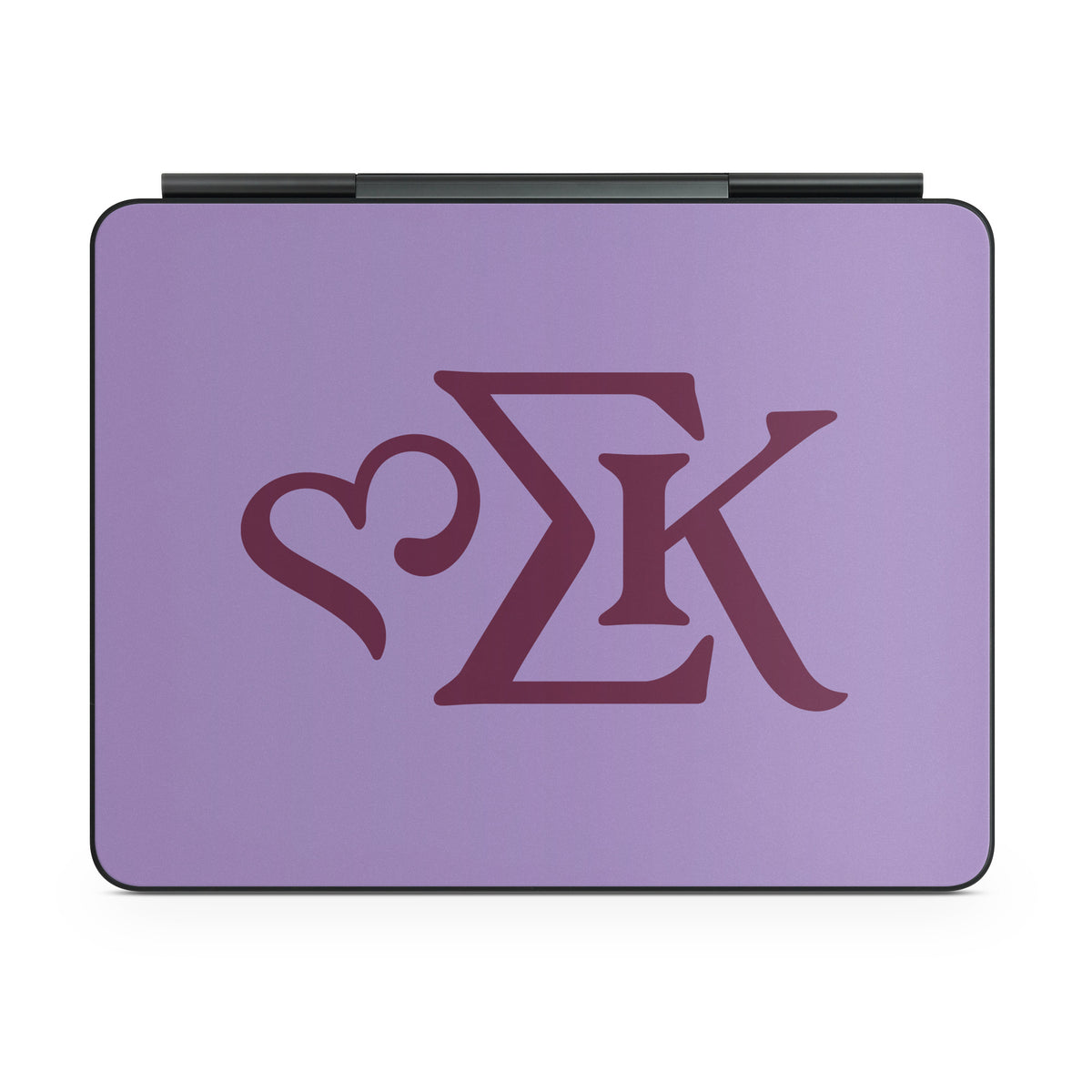 Sigma Kappa Greek Letters Mary Maroon on Legacy Lavender - Apple Magic Keyboard for iPad Skin