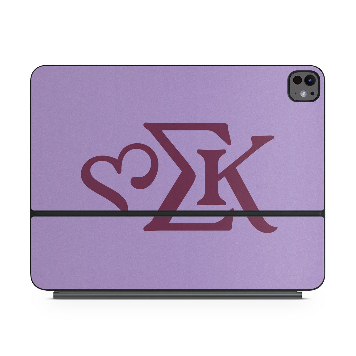 Sigma Kappa Greek Letters Mary Maroon on Legacy Lavender - Apple Magic Keyboard for iPad Skin