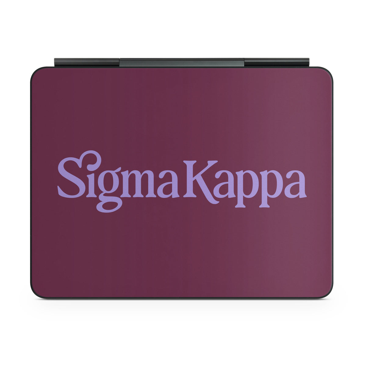Sigma Kappa Primary Logo Legacy Lavender on Mary Maroon - Apple Magic Keyboard for iPad Skin