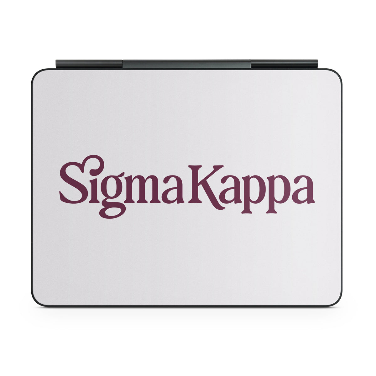 Sigma Kappa Primary Logo Mary Maroon on Dove Love - Apple Magic Keyboard for iPad Skin