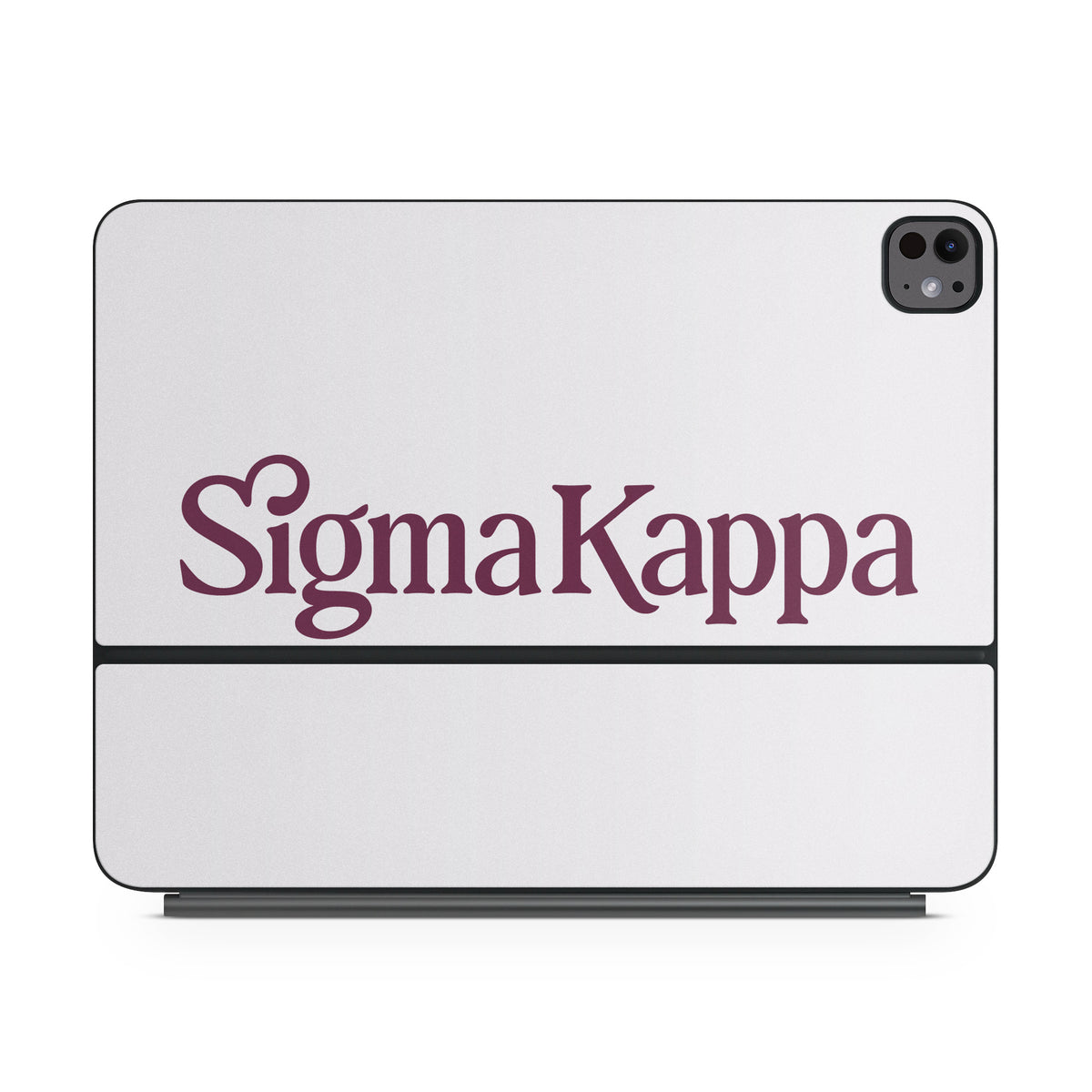 Sigma Kappa Primary Logo Mary Maroon on Dove Love - Apple Magic Keyboard for iPad Skin