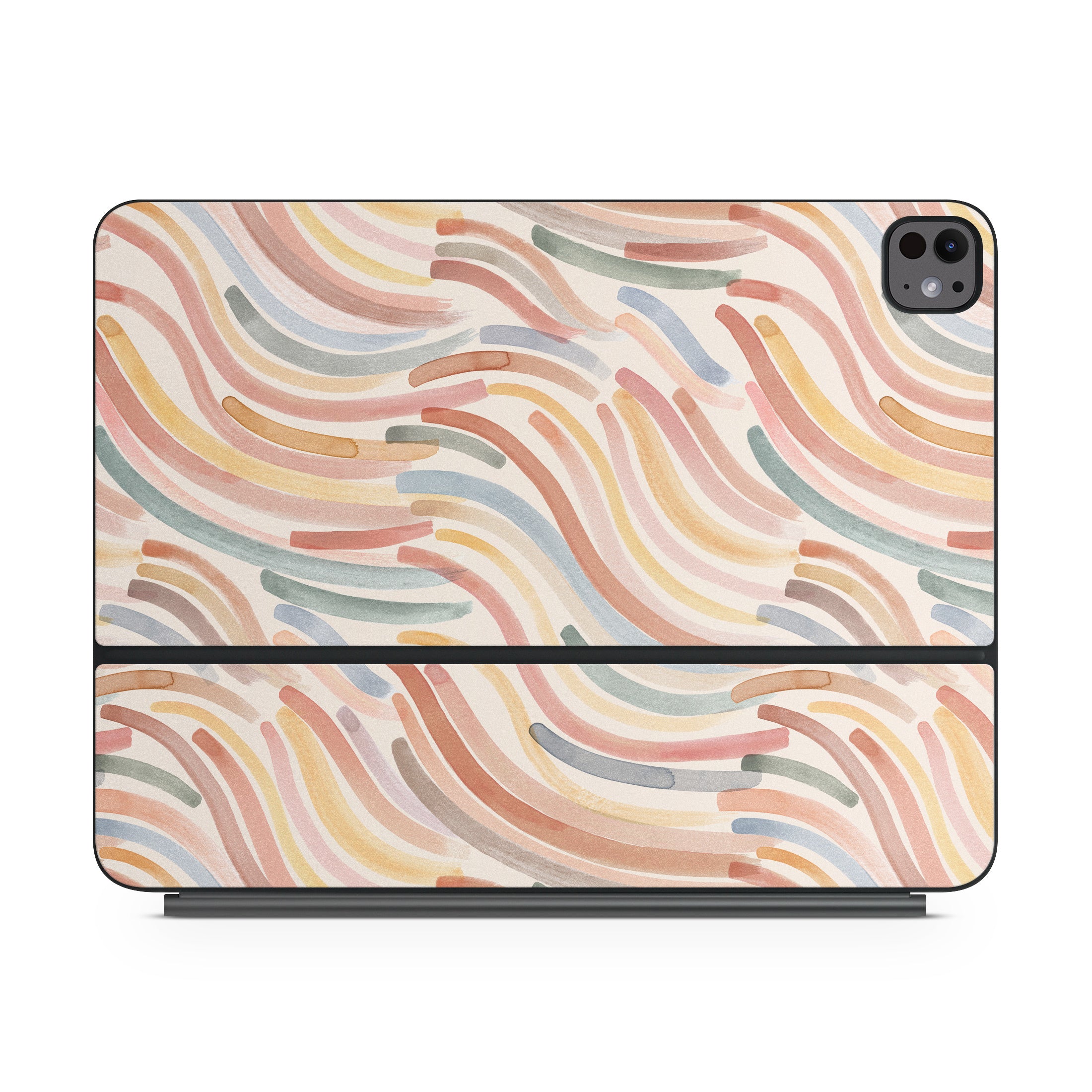 Terracotta Brushstroke Waves - Apple Magic Keyboard for iPad Skin