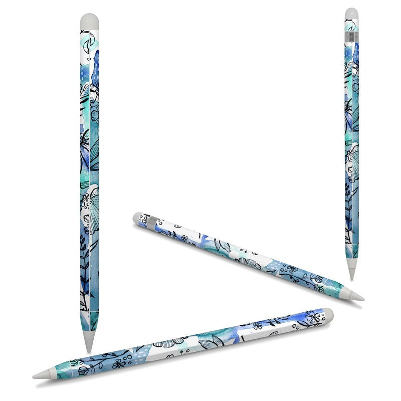 Blue Ink Floral - Apple Pencil Skin