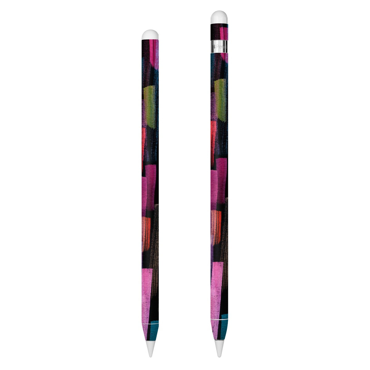 Colorful Brushstrokes Black - Apple Pencil Skin