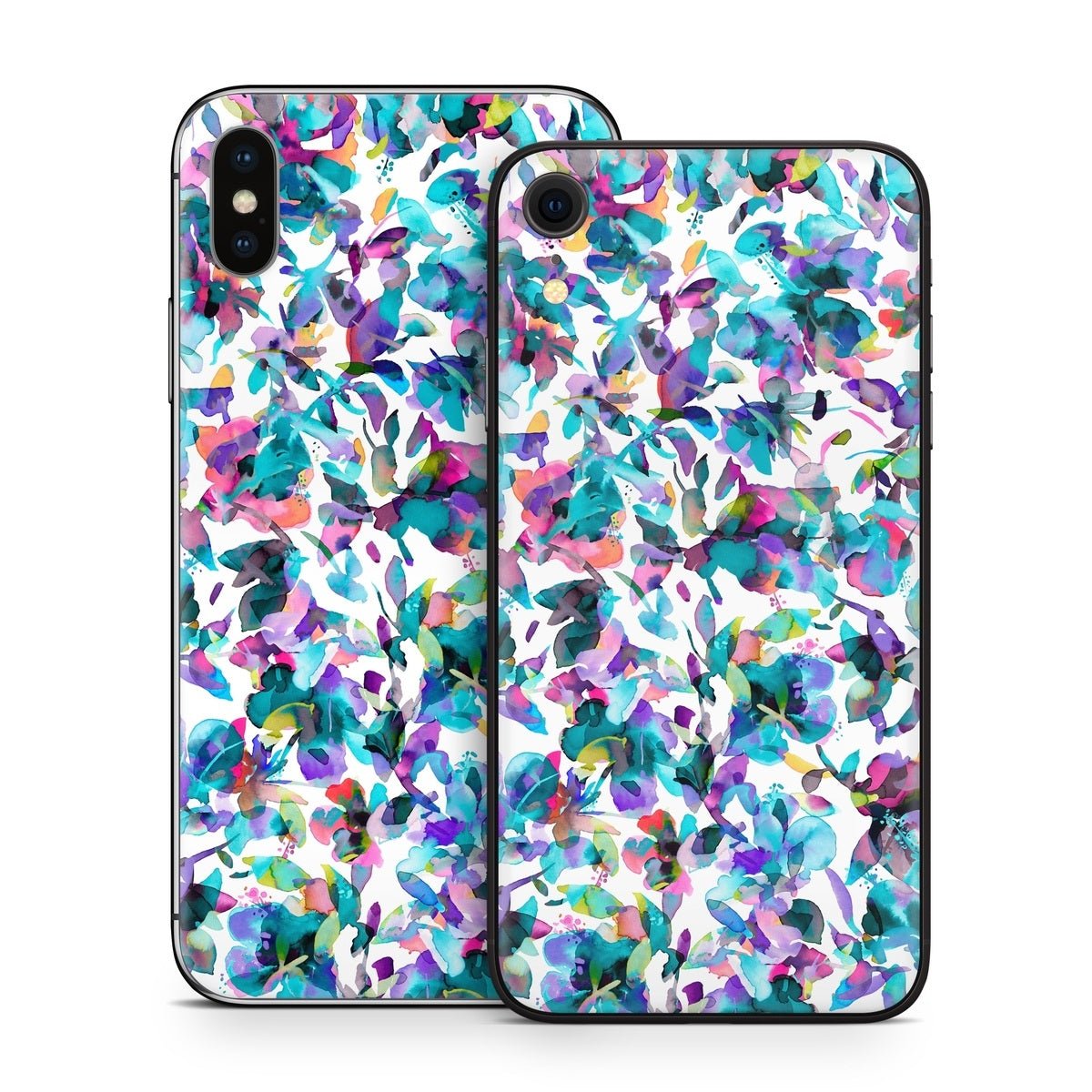 Aquatic Flowers - Apple iPhone X Skin - Ninola Design - DecalGirl