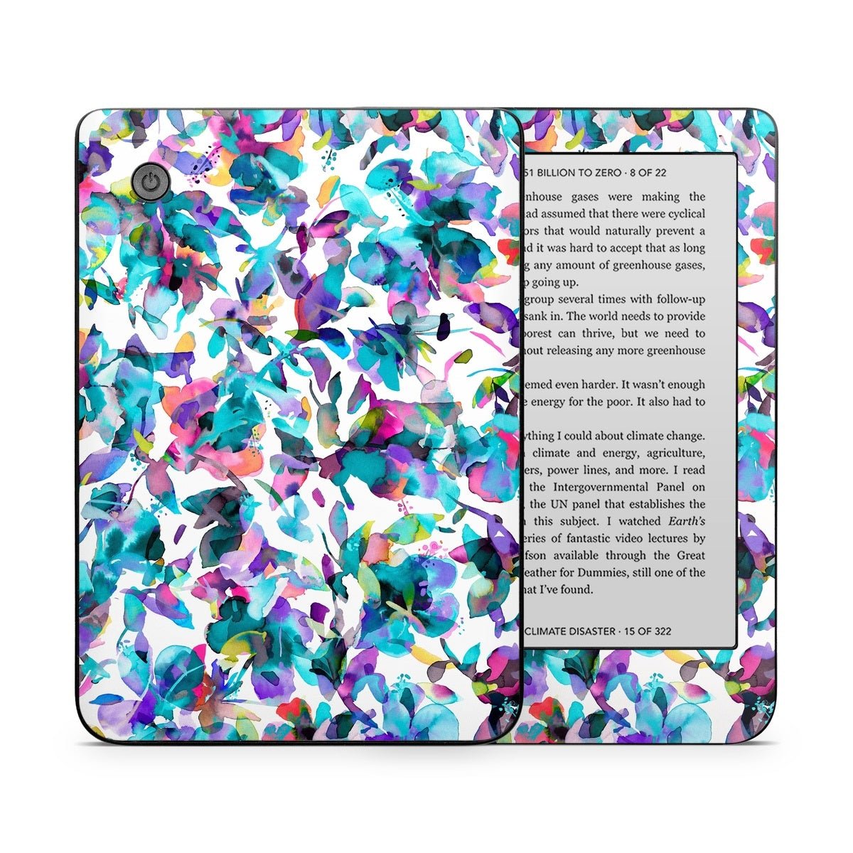 Aquatic Flowers - Kobo Clara 2E Skin - Ninola Design - DecalGirl