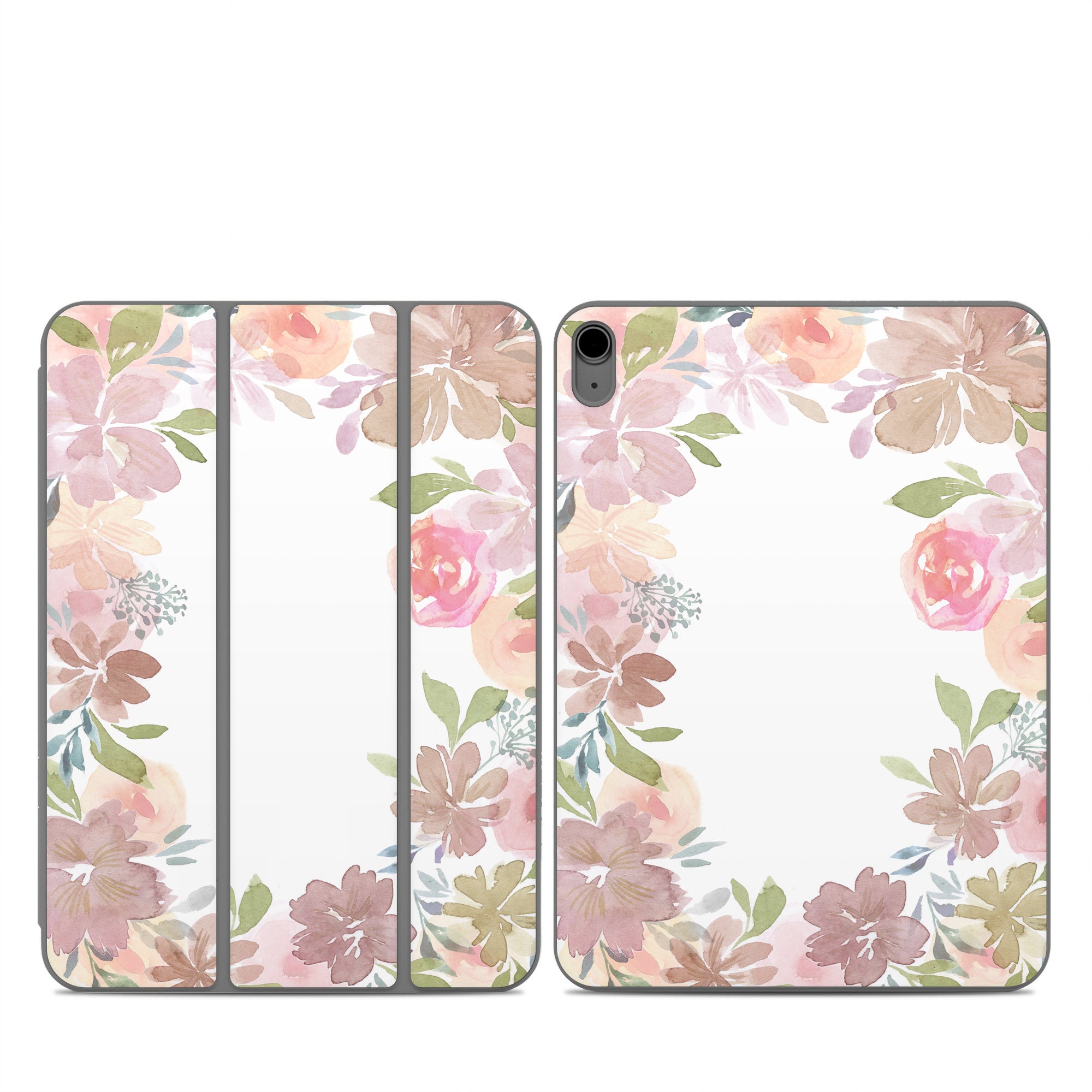 Blush Flower Frame - Apple Smart Folio Skin