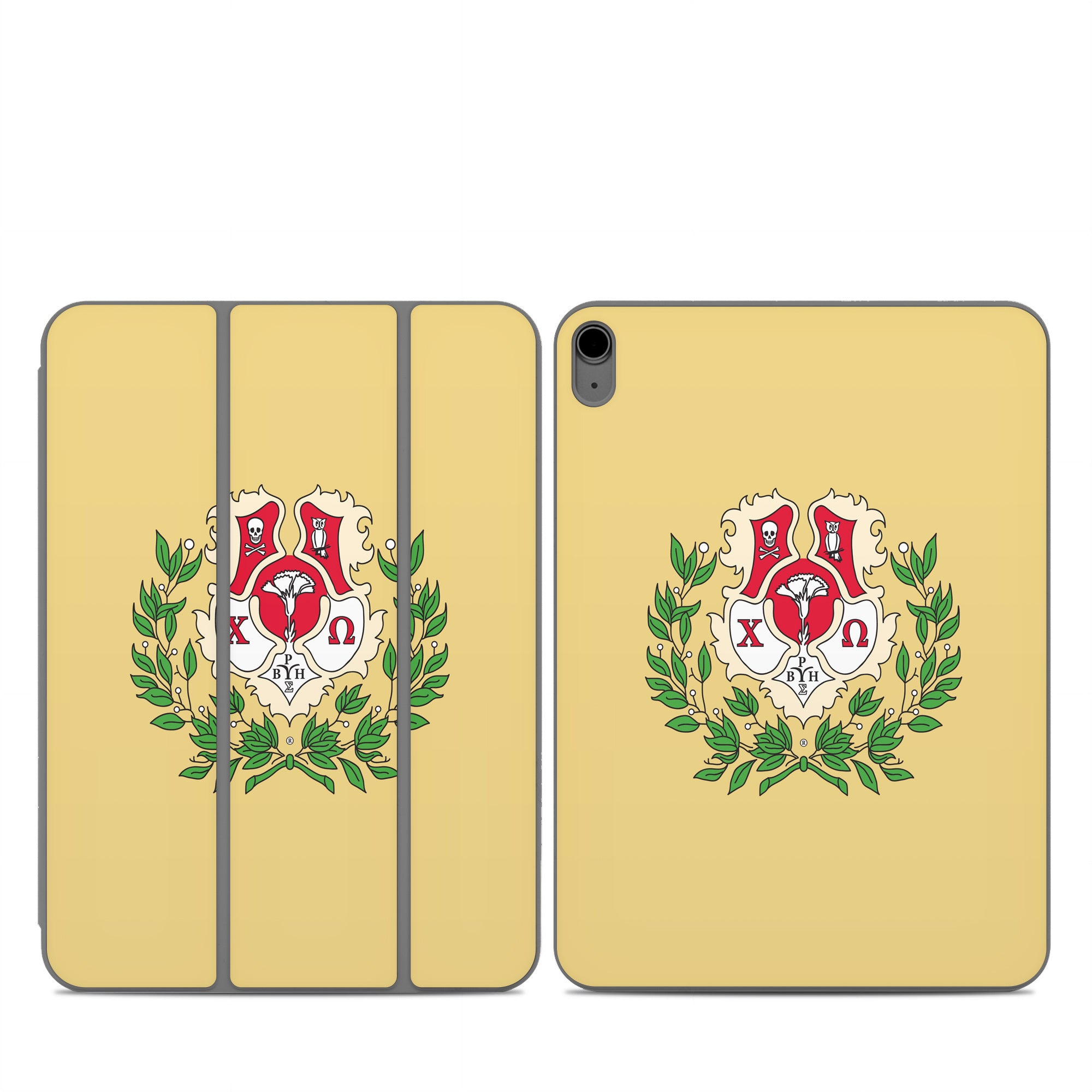 Chi Omega Crest Straw - Apple Smart Folio Skin