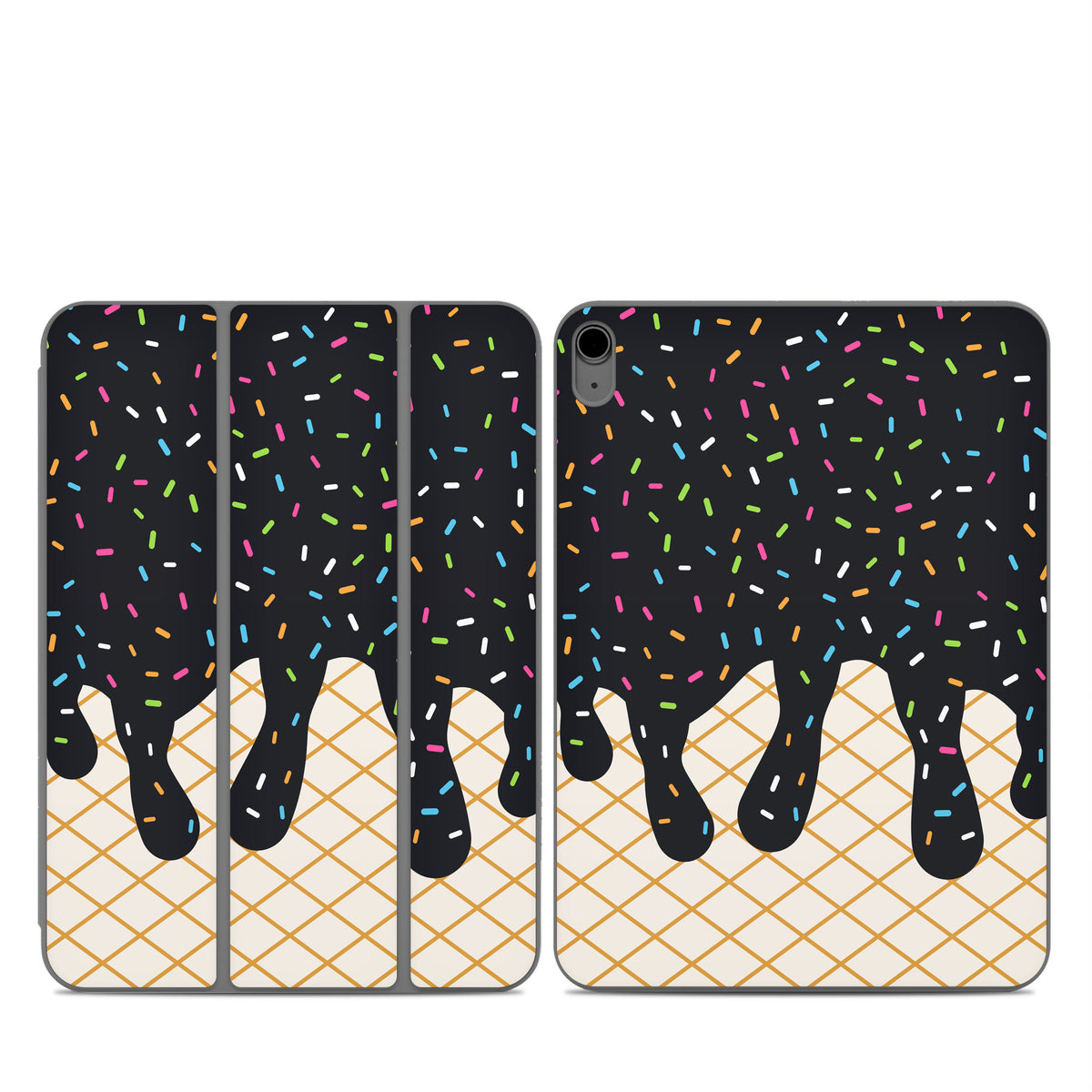 Black Ice Cream Drip - Apple Smart Folio Skin