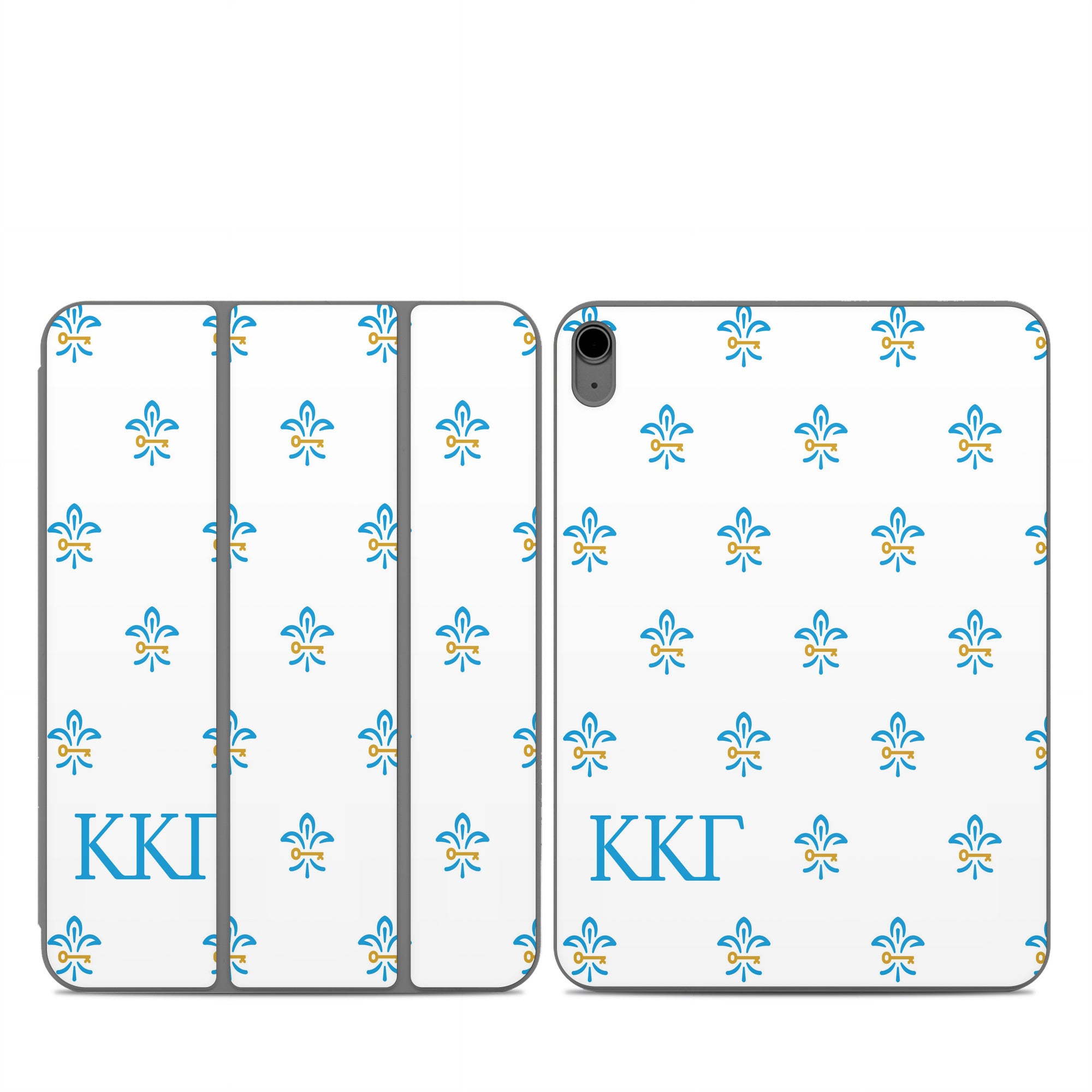 Kappa Kappa Gamma Fleur De Key Pattern White - Apple Smart Folio Skin