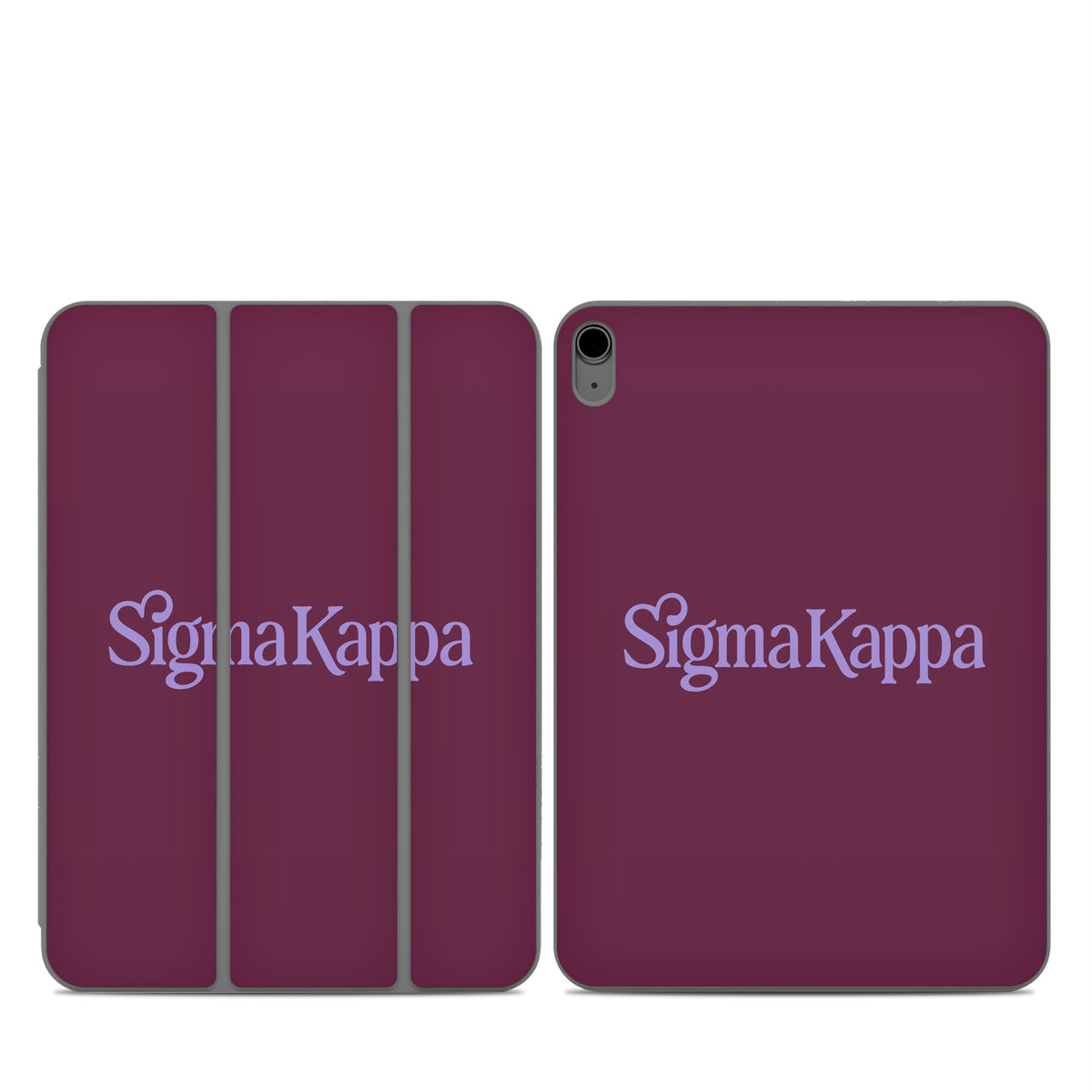 Sigma Kappa Primary Logo Legacy Lavender on Mary Maroon - Apple Smart Folio Skin