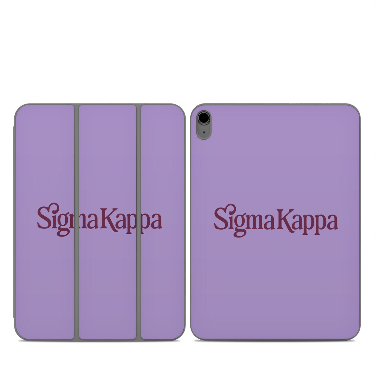 Sigma Kappa Primary Logo Mary Maroon on Legacy Lavender - Apple Smart Folio Skin