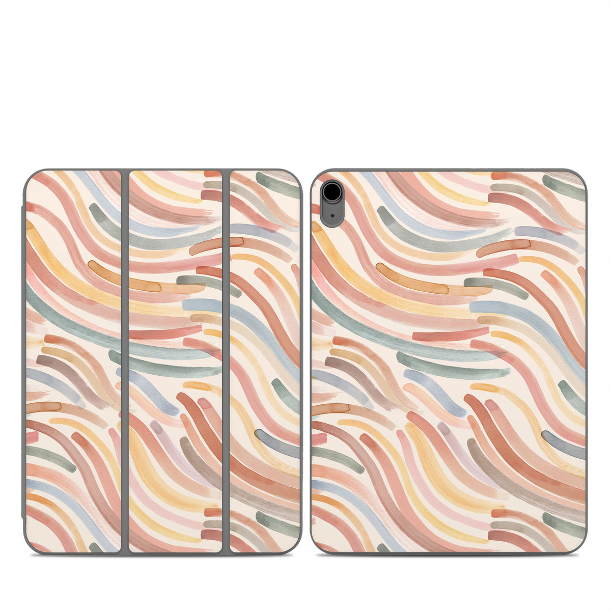 Terracotta Brushstroke Waves - Apple Smart Folio Skin