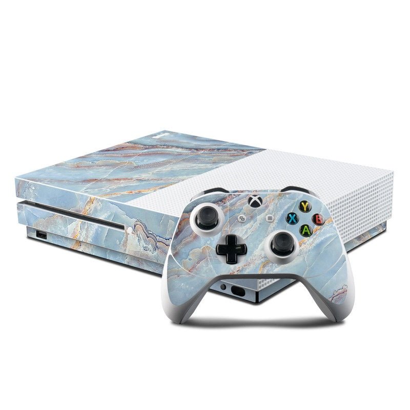 Atlantic Marble - Microsoft Xbox One S Console and Controller Kit Skin - Marble Collection - DecalGirl