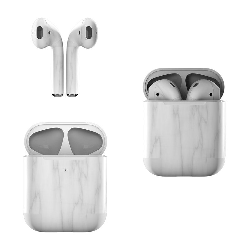 Bianco Marble - Apple AirPods Skin - Marble Collection - DecalGirl